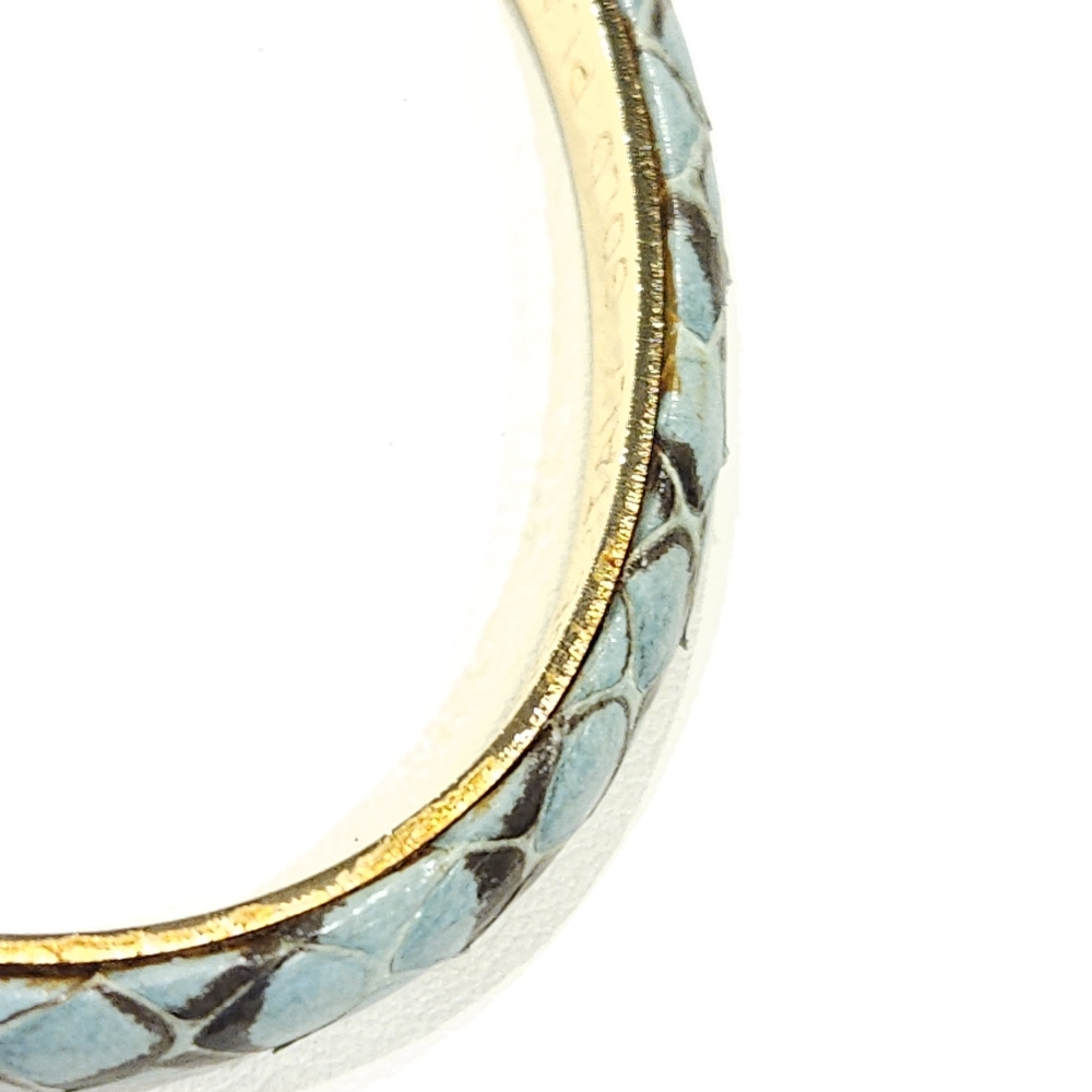 ❤️ 2/$30 Casini & Gori Vintage Snakeskin Bracelet 24KT Gold Plated Made in Italy - Picture 9 of 16